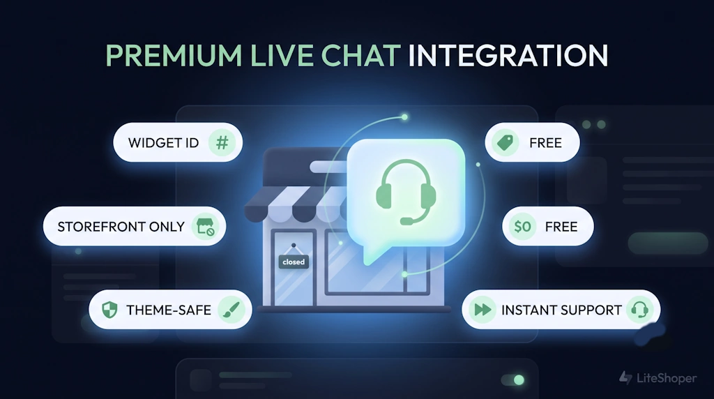 LiteShop Tawk.to Live Chat