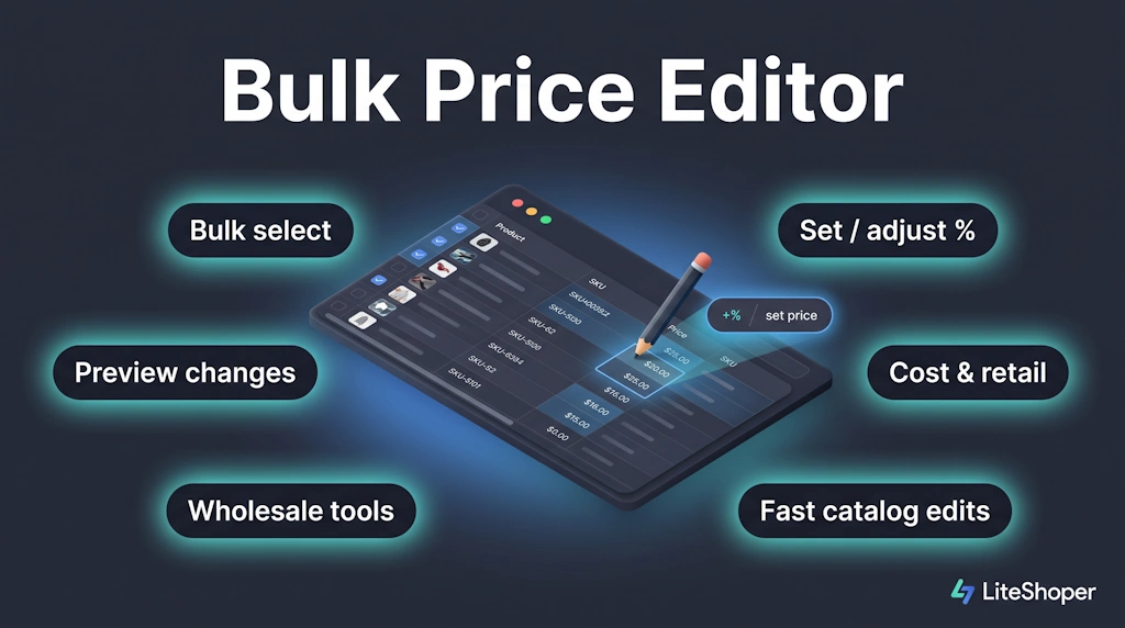 LiteShoper Bulk Price Editor