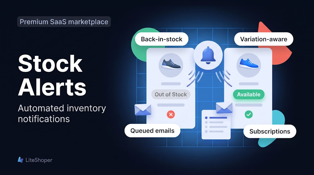 LiteShoper Stock Alerts preview